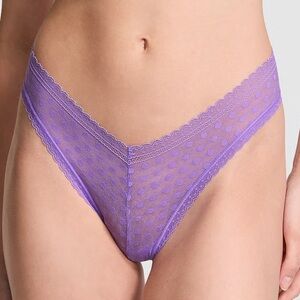 PINK Lace V-Front Brazilian Panty Women Size XS